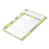 wekelijkse maaltijdplanner | Zonnebloem Plaid Notitieblok (Schuin)