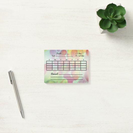 wekelijkse maandelijkse Habit Tracker Post it Bloc Post-it® Notes (Kantoor)