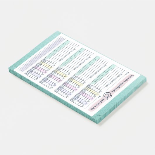 Wekelijkse microdosis vitamine en waterstof post-it® notes (Schuin)