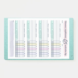 Wekelijkse microdosis vitamine en waterstof post-it® notes