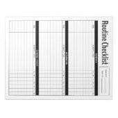 Wekelijkse ochtend routine checklist notitieblok (Voorkant)