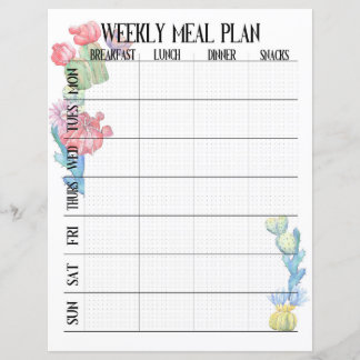 wekelijkse organisator van het maalplan