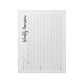 wekelijkse overzichtsnotitie voor uur notitieblok (Linkerzijde)