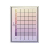Wekelijkse Paarse geel kleurenNotitieblok Notitieblok (Linkerzijde)