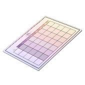 Wekelijkse Paarse geel kleurenNotitieblok Notitieblok (Schuin)