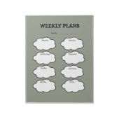 Wekelijkse plannen notitieblok (Linkerzijde)