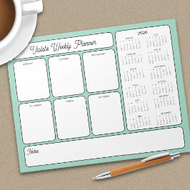 Wekelijkse Planner 2026 Kalender Dagelijks om elke Notitieblok