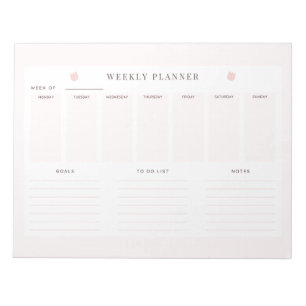 Wekelijkse Planner 8,5x11 Notitieblok