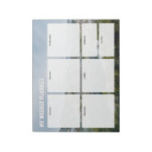 Wekelijkse planner (berg) voor actieve mensen, notitieblok (Linkerzijde)