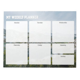 Wekelijkse planner (berg) voor actieve mensen, notitieblok