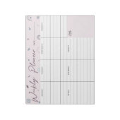 Wekelijkse planner bloem notitieblok (Linkerzijde)