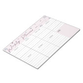 Wekelijkse planner bloem notitieblok (Schuin)