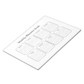Wekelijkse planner bureau notitieblok (Schuin)