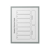 Wekelijkse planner bureau notitieblok (Linkerzijde)