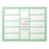 Wekelijkse Planner dagelijks om Motivatie prijsopg Notitieblok (Voorkant)