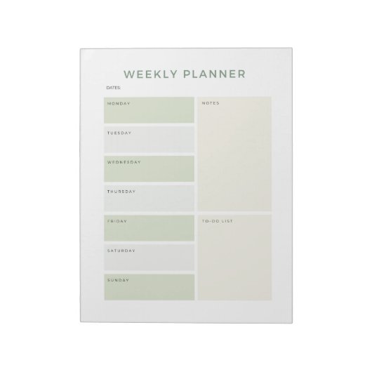 Wekelijkse planner Dagelijkse Time Block Afspraak Notitieblok (Linkerzijde)