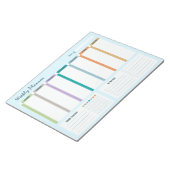 Wekelijkse planner gewoonte tracker takenlijst notitieblok (Schuin)