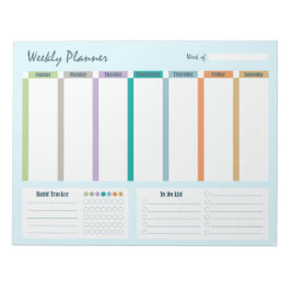 Wekelijkse planner gewoonte tracker takenlijst notitieblok