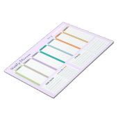 Wekelijkse planner Gewoonte tracker To Do-lijst No Notitieblok (Schuin)