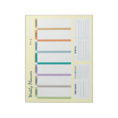 Wekelijkse planner Gewoonte tracker To Do-lijst No Notitieblok (Linkerzijde)