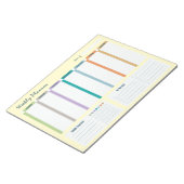 Wekelijkse planner Gewoonte tracker To Do-lijst No Notitieblok (Schuin)