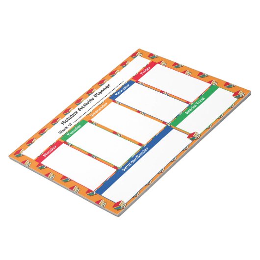 Wekelijkse Planner HOLIDAY-ACTIVITEIT | Scheur BOE Notitieblok (Schuin)