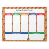 Wekelijkse Planner HOLIDAY-ACTIVITEIT | Scheur BOE Notitieblok (Voorkant)