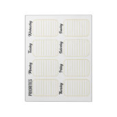 Wekelijkse Planner Kalender Scheur weg Wit Notitie Notitieblok (Linkerzijde)