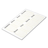 Wekelijkse Planner Kalender Scheur weg Wit Notitie Notitieblok (Schuin)