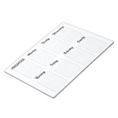 Wekelijkse Planner Kalender Scheur weg Wit Notitieblok (Schuin)