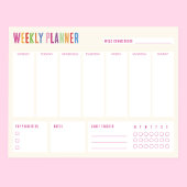 Wekelijkse Planner Kleurrijke Tekst Notitieblok