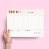 Wekelijkse Planner Kleurrijke Tekst Notitieblok