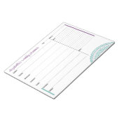 Wekelijkse Planner met aangepaste naam en kleurenb Notitieblok (Schuin)