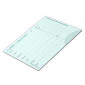 Wekelijkse planner met aangepaste naam - turkoois notitieblok (Schuin)