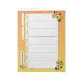 Wekelijkse planner met bloemen notitieblok (Linkerzijde)