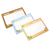 Wekelijkse planner met bloemen notitieblok