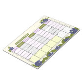 Wekelijkse planner met bosbessen notitieblok (Schuin)