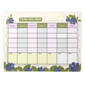 Wekelijkse planner met bosbessen notitieblok (Voorkant)