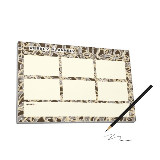 Wekelijkse planner met chaotische lijnen notitieblok