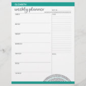 Wekelijkse Planner met de Naam van de Douane en Kl Flyer (Voorkant)