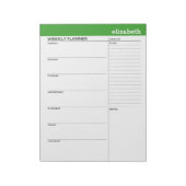 Wekelijkse Planner met de Naam van de Douane en Kl Notitieblok (Linkerzijde)