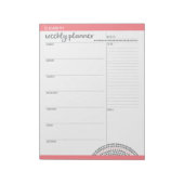 Wekelijkse Planner met de Naam van de Douane en Kl Notitieblok (Linkerzijde)