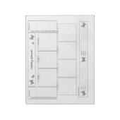 Wekelijkse planner met doelen en boodschappenlijst notitieblok (Linkerzijde)