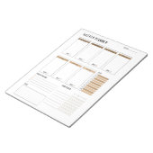 Wekelijkse planner met maandag start (beige) 8,5 x notitieblok (Schuin)