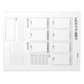 Wekelijkse planner met maandag start (grijs) 8,5 x notitieblok (Voorkant)