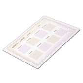 Wekelijkse planner met pastelkleuren notitieblok (Schuin)