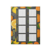 Wekelijkse planner met sinaasappels notitieblok (Linkerzijde)