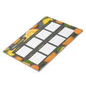 Wekelijkse planner met sinaasappels notitieblok (Schuin)