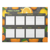 Wekelijkse planner met sinaasappels notitieblok (Voorkant)