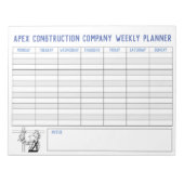 Wekelijkse Planner met Titel aan Personalize. Notitieblok (Voorkant)
